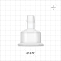 Sanitary Flange, Barbed, Natural - 1 inch/1.5 inch Standard; Fits 1/2 inch ID Tubing (0.5 inch, 12.7 mm) - 61872