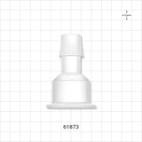 Sanitary Flange, Barbed, Natural - 1 inch/1.5 inch Standard; Fits 3/4 inch ID Tubing (0.75 inch, 19.05 mm) - 61873