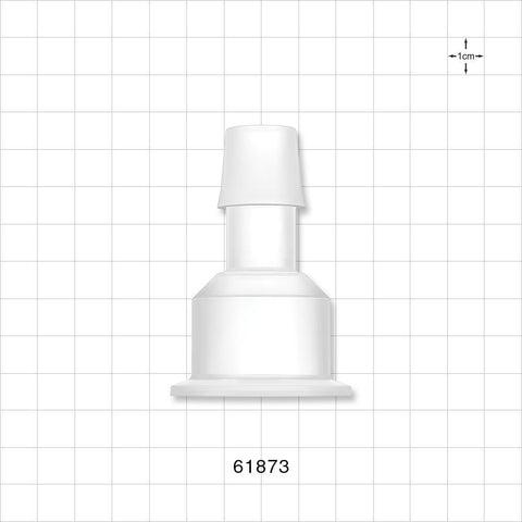 Sanitary Flange, Barbed, Natural - 1 inch/1.5 inch Standard; Fits 3/4 inch ID Tubing (0.75 inch, 19.05 mm) - 61873