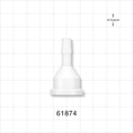 Sanitary Flange, Barbed, Natural - 0.5 inch/0.75 inch Mini; Fits 1/4 inch ID Tubing (0.25 inch, 6.35 mm) - 61874