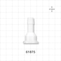 Sanitary Flange, Barbed, Natural - 0.5 inch/0.75 inch Mini; Fits 3/8 inch ID Tubing (0.375 inch, 9.53 mm) - 61875
