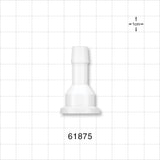 Sanitary Flange, Barbed, Natural - 0.5 inch/0.75 inch Mini; Fits 3/8 inch ID Tubing (0.375 inch, 9.53 mm) - 61875