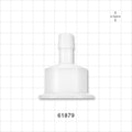 Sanitary Flange, Barbed, Natural - 1 inch/1.5 inch Standard; Fits 1/2 inch ID Tubing (0.5 inch, 12.7 mm) - 61879