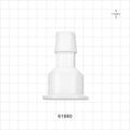 Sanitary Flange, Barbed, Natural - 1 inch/1.5 inch Standard; Fits 3/4 inch ID Tubing (0.75 inch, 19.05 mm) - 61880