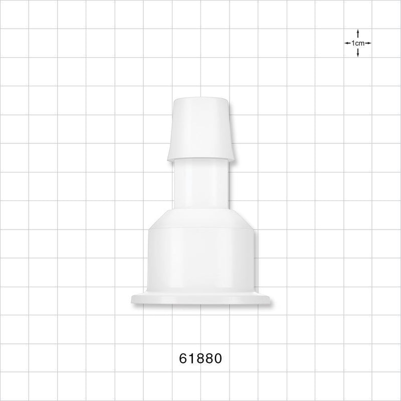 Sanitary Flange, Barbed, Natural - 1 inch/1.5 inch Standard; Fits 3/4 inch ID Tubing (0.75 inch, 19.05 mm) - 61880