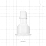 Sanitary Flange, Barbed, Natural - 1 inch/1.5 inch Standard; Fits 3/4 inch ID Tubing (0.75 inch, 19.05 mm) - 61880