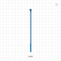 General Purpose TY-Rap Non-Reopening Cable Tie, Blue - 5.3 inch (137 mm); 133N (30 lbs) Breaking Strength - 61890