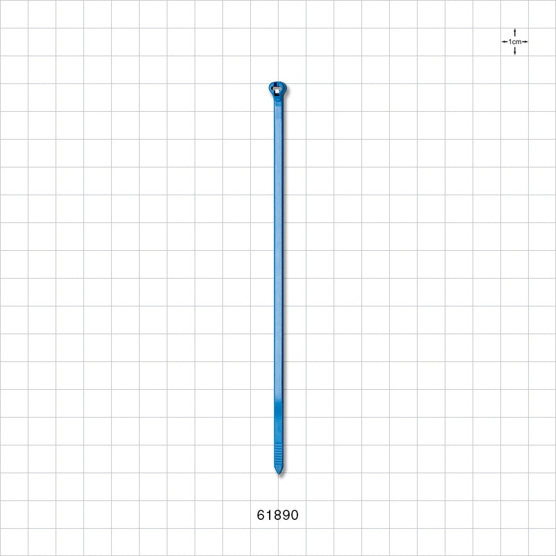 General Purpose TY-Rap Non-Reopening Cable Tie, Blue - 5.3 inch (137 mm); 133N (30 lbs) Breaking Strength - 61890