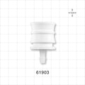 Female Hansen Quick Disconnect Body, Barbed, White - Fits 1/4 inch ID Tubing (0.25 inch, 6.35 mm) - 61903