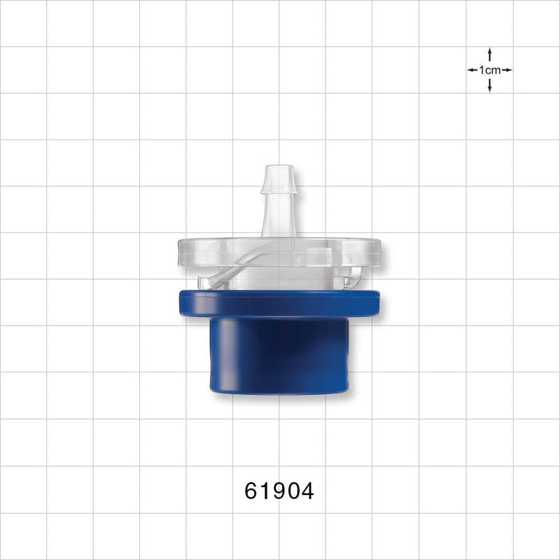 Female Hansen Snap to Lock Body, Barbed, Blue - Fits 1/4 inch ID Tubing (0.25 inch, 6.35 mm) - 61904