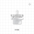 Female Hansen Snap to Lock Body, Barbed, White - Fits 1/4 inch ID Tubing (0.25 inch, 6.35 mm) - 61906