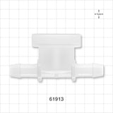 aSURE™ Sanitary Flange Instrument Tee, Barbed, Natural, Pre-Attached Diaphragm - 1 inch/1.5 inch Standard; Fits 1/2 inch ID Tubing (0.5 inch, 12.7 mm) - 61913