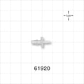 Straight Connector, Reducer, Barbed, Natural - Fits 1/8 inch x 1/16 inch ID Tubing (0.125 inch x 0.063 inch, 3.18 mm x 1.59 mm) - 61920
