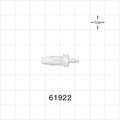 Straight Connector, Reducer, Barbed, Natural - Fits 5/32 inch x 1/16 inch ID Tubing (0.156 inch x 0.063 inch, 3.97 mm x 1.59 mm) - 61922