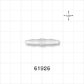 Straight Connector, Barbed, Natural - Fits 5/32 inch ID Tubing (0.156 inch, 3.97 mm) - 61926