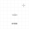 Straight Connector, Reducer, Barbed, Natural - Fits 3/32 inch x 1/16 inch ID Tubing (0.094 inch x 0.063 inch, 2.38 mm x 1.59 mm) - 61930