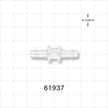 Straight Connector, Barbed, Natural - Fits 3/16 inch ID Tubing (0.188 inch, 4.76 mm) - 61937