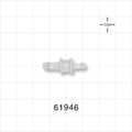 Straight Reducer Connector, Barbed, Natural - Fits 5/32 inch x 1/8 inch ID Tubing (0.156 inch x 0.125 inch, 3.97 mm x 3.18 mm) - 61946