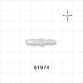 Straight Connector, Reducer, Barbed, Natural - Fits 5/32 inch x 1/8 inch ID Tubing (0.156 inch x 0.125 inch, 3.97 mm x 3.18 mm) - 61974