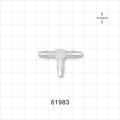 T Connector, Barbed, Natural - Fit 5/32 inch ID Tubing (0.156 inch Tubing, 3.97 mm) - 61983
