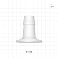 Sanitary Flange, Barbed, Natural - 2 inch; Fits 1 inch ID Tubing (25.4 mm) - 61986