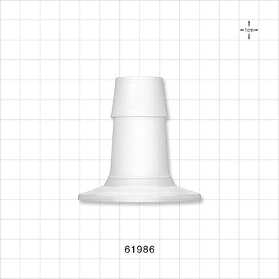 Sanitary Flange, Barbed, Natural - 2 inch; Fits 1 inch ID Tubing (25.4 mm) - 61986