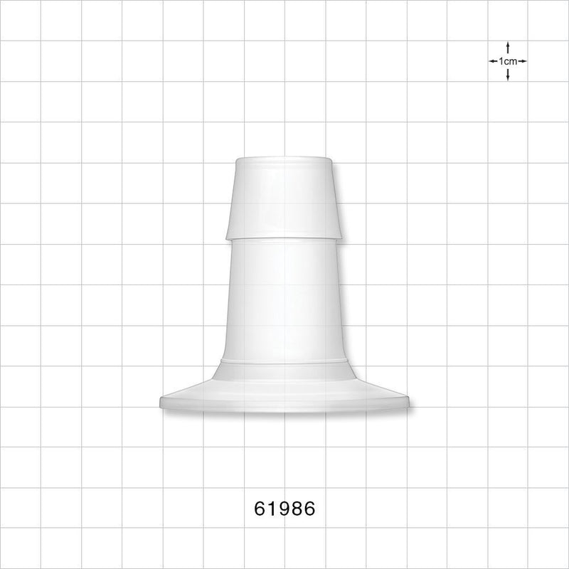 Sanitary Flange, Barbed, Natural - 2 inch; Fits 1 inch ID Tubing (25.4 mm) - 61986