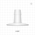Sanitary Flange, Barbed, Natural - 3 inch; Fits 1 inch ID Tubing (25.4 mm) - 61987