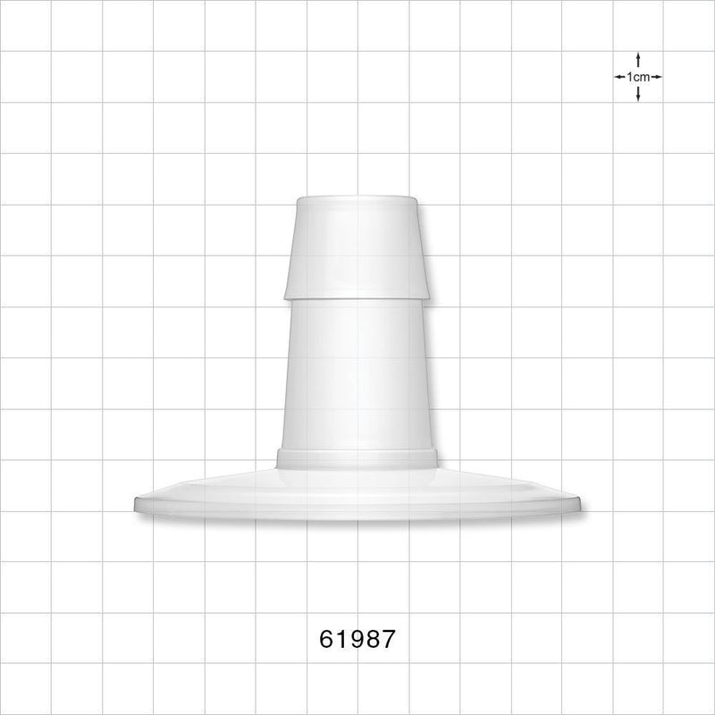 Sanitary Flange, Barbed, Natural - 3 inch; Fits 1 inch ID Tubing (25.4 mm) - 61987