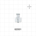 Female Luer Lock, Tubing Port, Clear - 0.029 inch ID (0.74 mm) - 62001