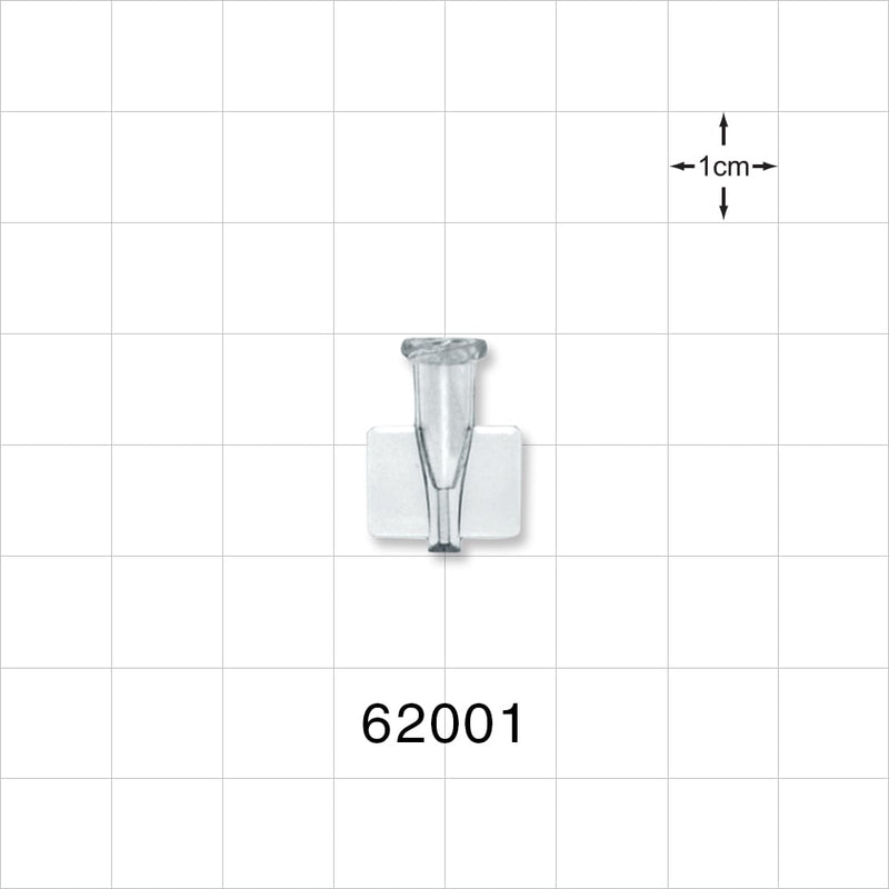 Female Luer Lock, Tubing Port, Clear - 0.029 inch ID (0.74 mm) - 62001