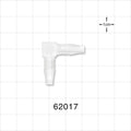 Elbow Connector, Barbed, Natural - Fits 3/16 inch ID Tubing (0.188 inch, 4.76 mm) - 62017