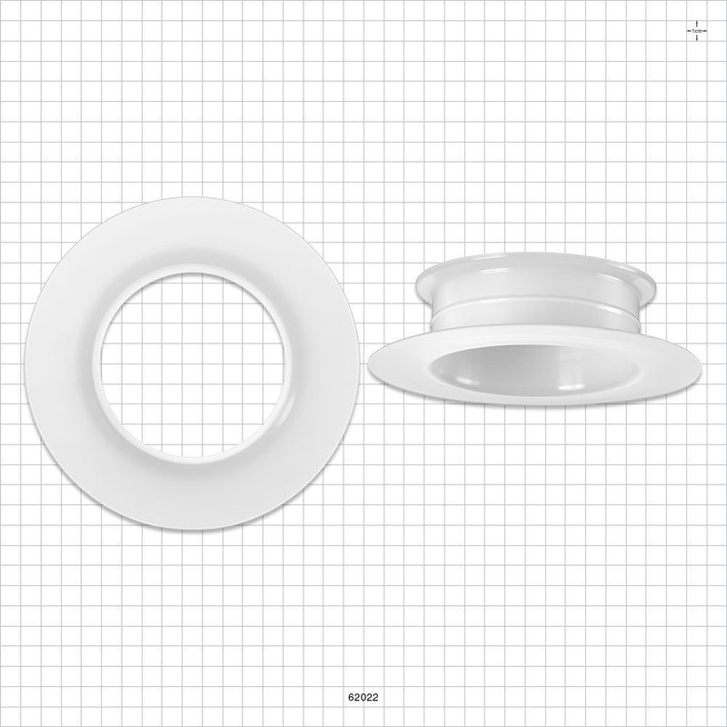 Bag Port Flange with Flat Plate, Natural - 4 inch Sanitary Flange - 62022