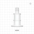 Sanitary Flange, Barbed, Natural - 1 inch/1.5 inch Standard; Fits 1/2 inch ID tubing (0.5 inch, 12.7 mm) - 62029