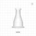 Sanitary Flange, Concentric Reducer, Natural - 1 inch/1.5 inch Standard x 0.5 inch/0.75 inch Mini - 62035
