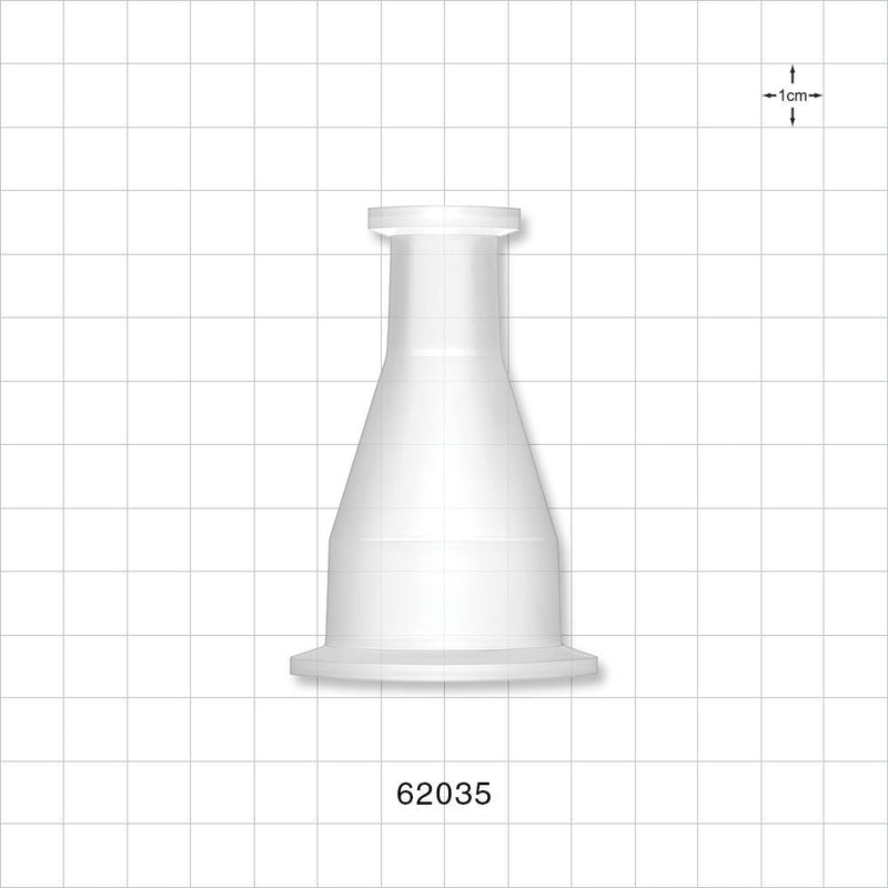 Sanitary Flange, Concentric Reducer, Natural - 1 inch/1.5 inch Standard x 0.5 inch/0.75 inch Mini - 62035
