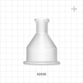 Sanitary Flange, Concentric Reducer, Natural - 2 inch x 0.5 inch/0.75 inch Mini - 62036