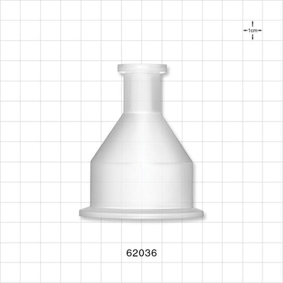 Sanitary Flange, Concentric Reducer, Natural - 2 inch x 0.5 inch/0.75 inch Mini - 62036