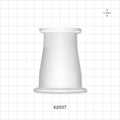 Sanitary Flange, Concentric Reducer, Natural - 2 inch x 1 inch/1.5 inch Standard - 62037