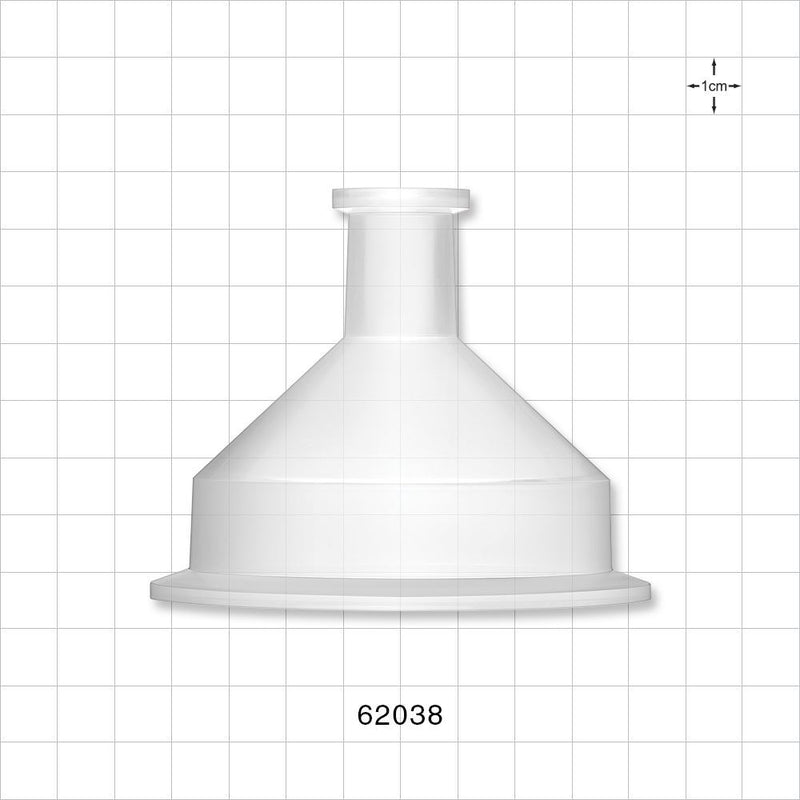 Sanitary Flange, Concentric Reducer, Natural - 3 inch x 0.5 inch/0.75 inch Mini - 62038