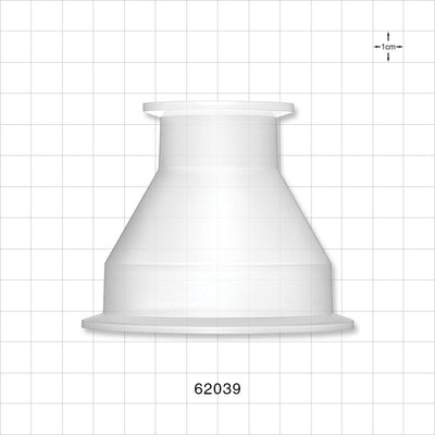 Sanitary Flange, Concentric Reducer, Natural - 3 inch x 1 inch/1.5 inch Standard - 62039