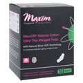 Maxim Hygiene Products Maxion Sanitary Pad Chlorine Free Ultra Thin Super Winged White Disposable 10/Package, 12 PK/CA - 1-231210-1