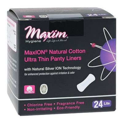 Maxim Hygiene Products Maxion Panty Liner Chlorine Free Ultra Thin Light White Disposable 24/Pk, 12 PK/CA - 1-231324-1