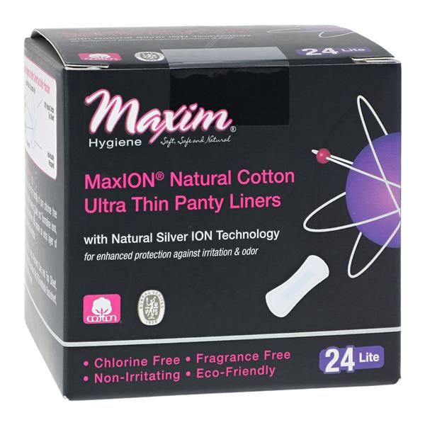 Maxim Hygiene Products Maxion Panty Liner Chlorine Free Ultra Thin Light White Disposable 24/Pk, 12 PK/CA - 1-231324-1