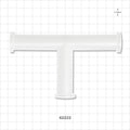 T Fitting, Sanitary Flange, Natural - 0.5 inch/ 0.75 inch Mini - 62222