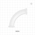 90 Degree Elbow Fitting, Sanitary Flange, Natural - 0.5 inch/ 0.75 inch Mini - 62224