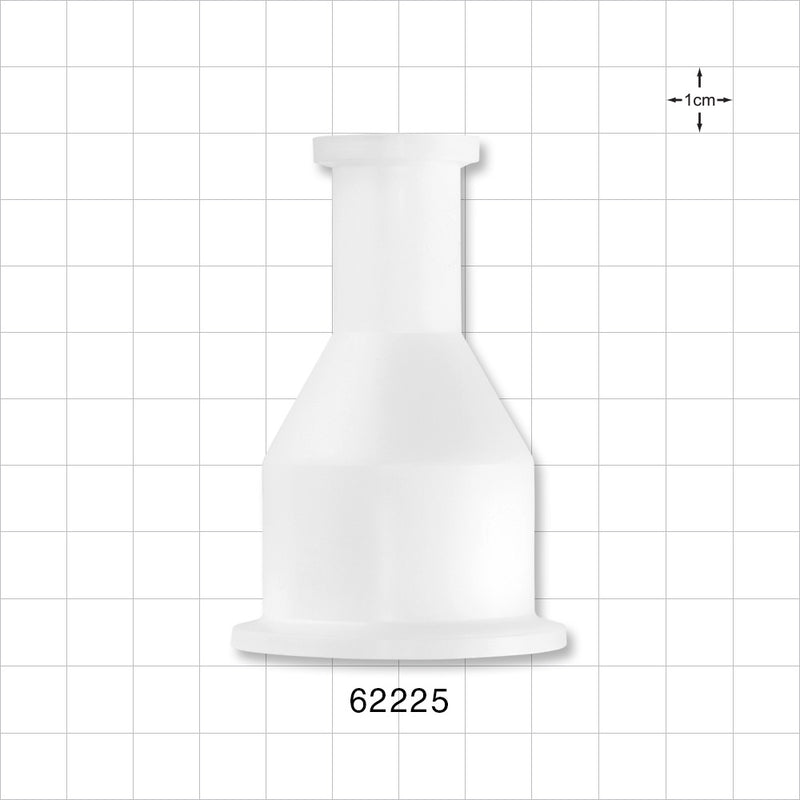 Sanitary Flange, Concentric Reducer, Natural - 1 inch/1.5 inch Standard x 0.5 inch/0.75 inch Mini - 62225