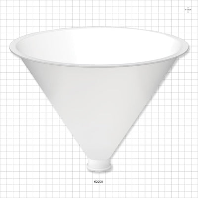 Funnel, Sanitary Flange - 10 inch Funnel (254 mm) x 1 inch/1.5 inch Standard Flange - 62231