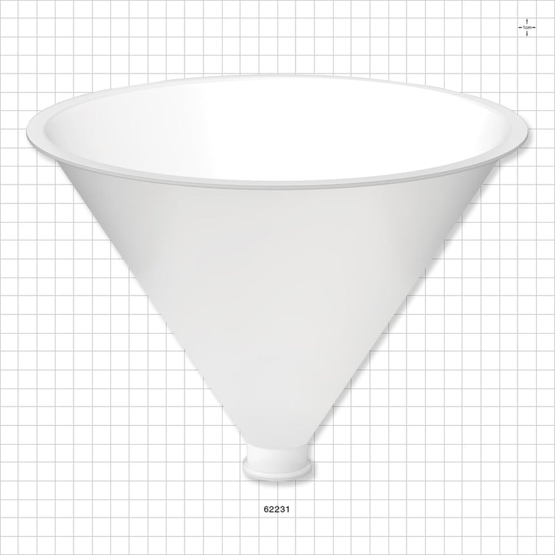 Funnel, Sanitary Flange - 10 inch Funnel (254 mm) x 1 inch/1.5 inch Standard Flange - 62231
