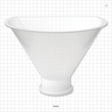 Flat Edge Funnel, Sanitary Flange - 10 inch Funnel (254 mm) x 3 inch Flange - 62235